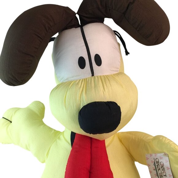 Vintage Spencer Gifts Yellow Odie Plush 30" Nylon Garfield Puppy Dog 1990 w/tags - Picture 2 of 10